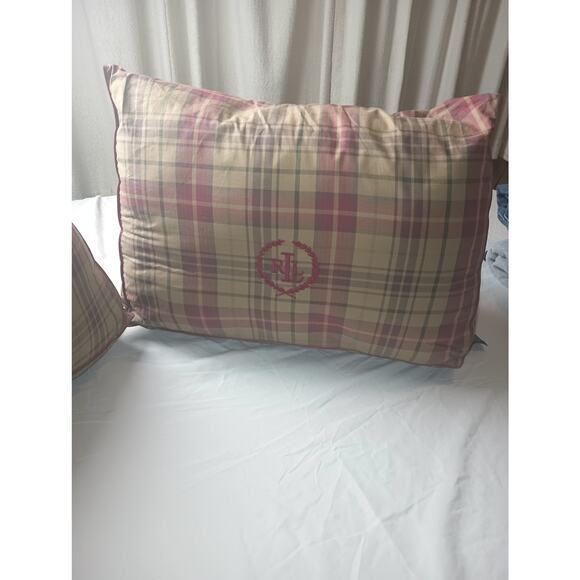 Vtg Ralph Lauren Green Label Plaid Triangle Decorative Country lot of 2 pillows - Picture 8 of 8